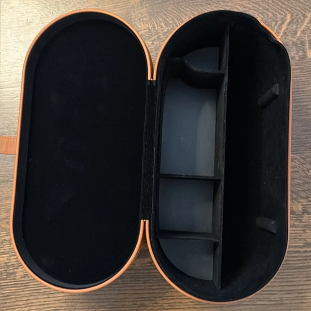 DYSON Airwrap Storage Case Hard Exterior With Magnet Snap Brown Like New - Picture 4 of 10